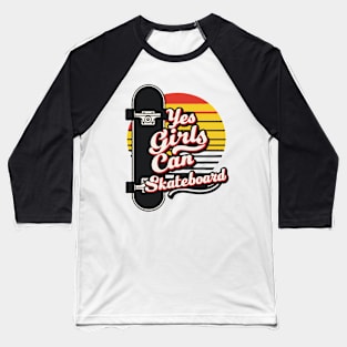 Girls Can Skateboard, Skateboarding Baseball T-Shirt